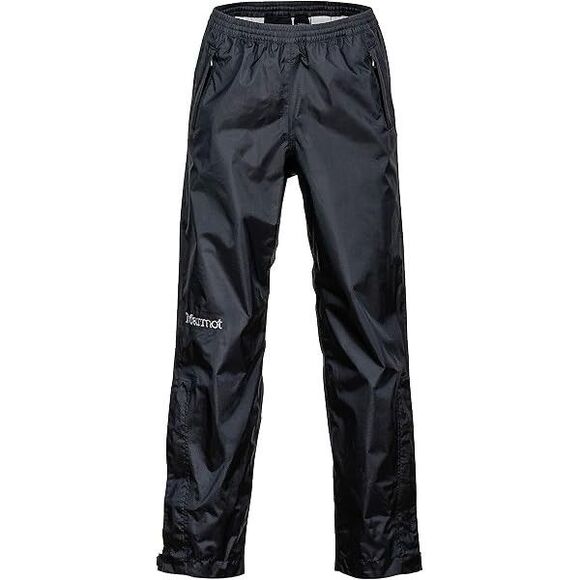 MARMOT PreCip Eco Full Zip Pants Men M Short Jet Black Hiking Outdoors Rain Gear - Picture 1 of 11